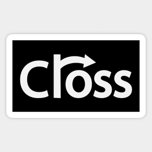 Cross crossing typographic logo design Magnet